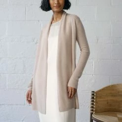 White + Warren Essential Cashmere Trapeze Cardigan Cardigans