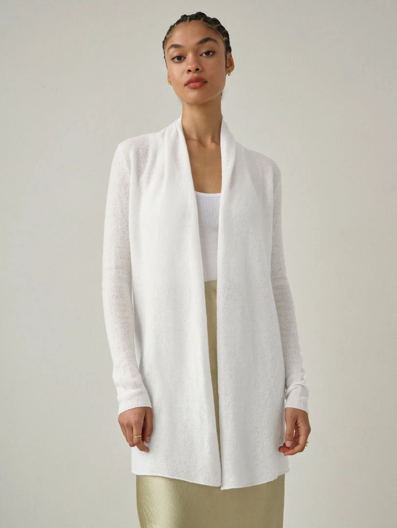 Best deal ✔️ White + Warren Essential Cashmere Trapeze Cardigan ⌛ 1 White + Warren Essential Cashmere Trapeze Cardigan