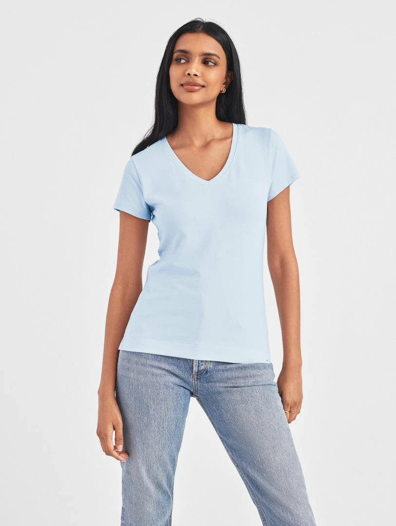 Buy 🔥 White + Warren Cotton Modal V Neck Tee 🛒 2 White + Warren Cotton Modal V Neck Tee