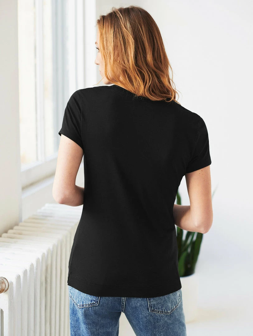 Buy 🌟 White + Warren Cotton Modal V Neck Tee 👏 4 White + Warren Cotton Modal V Neck Tee