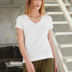 Discount 🎁 White + Warren Cotton Modal V Neck Tee Tops + Tees 💯 9 White + Warren Cotton Modal V Neck Tee Tops + Tees