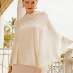 White + Warren Linen Blend Two Way Angled Topper