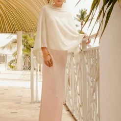 White + Warren Linen Blend Two Way Angled Topper