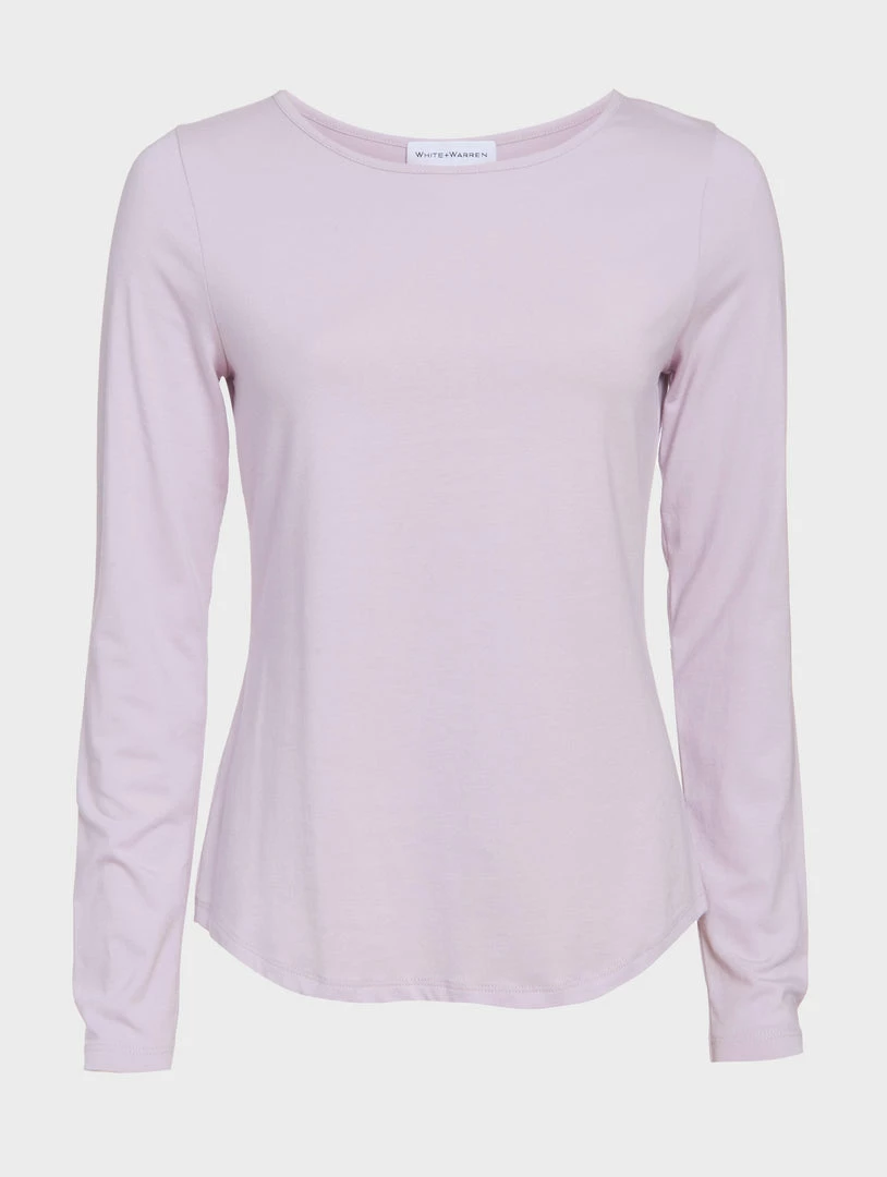 Outlet 👍 White + Warren Cotton Modal Boatneck Tee ⌛ 4 White + Warren Cotton Modal Boatneck Tee