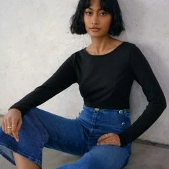 Outlet 👏 White + Warren Tops + Tees Cotton Modal Boatneck Tee 🎁 9 White + Warren Tops + Tees Cotton Modal Boatneck Tee