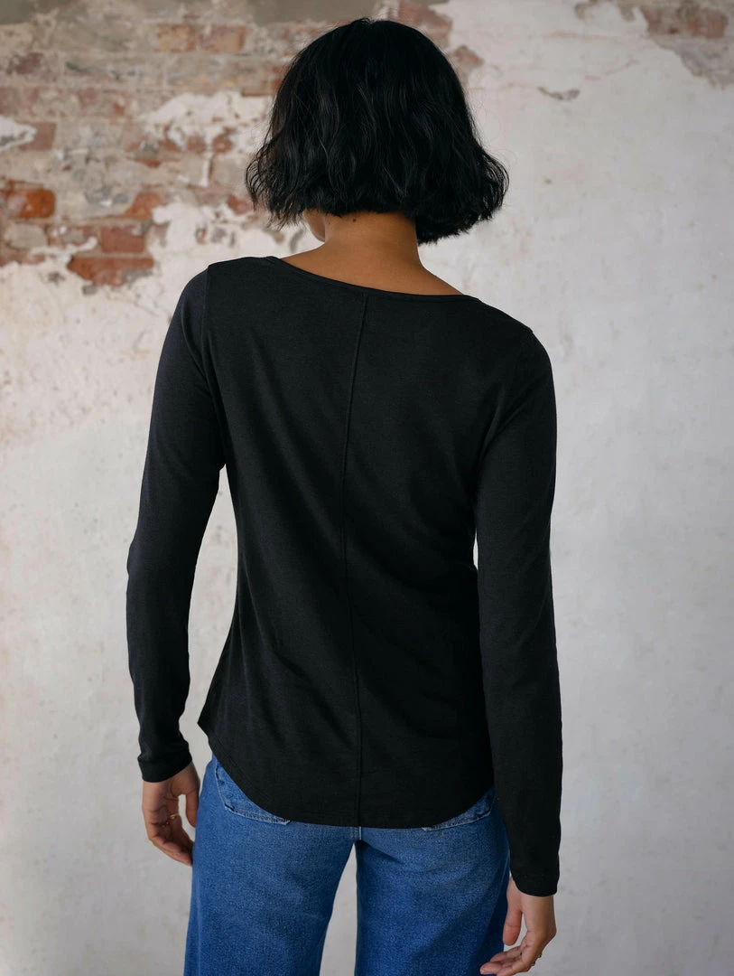 Outlet 👏 White + Warren Tops + Tees Cotton Modal Boatneck Tee 🎁 7 White + Warren Tops + Tees Cotton Modal Boatneck Tee