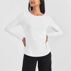 White + Warren Tops + Tees Cotton Modal Boatneck Tee