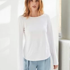 White + Warren Tops + Tees Cotton Modal Boatneck Tee