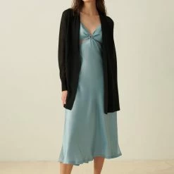 White + Warren Linen Blend Open Cardigan Cardigans