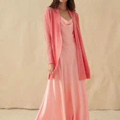 White + Warren Linen Blend Open Cardigan