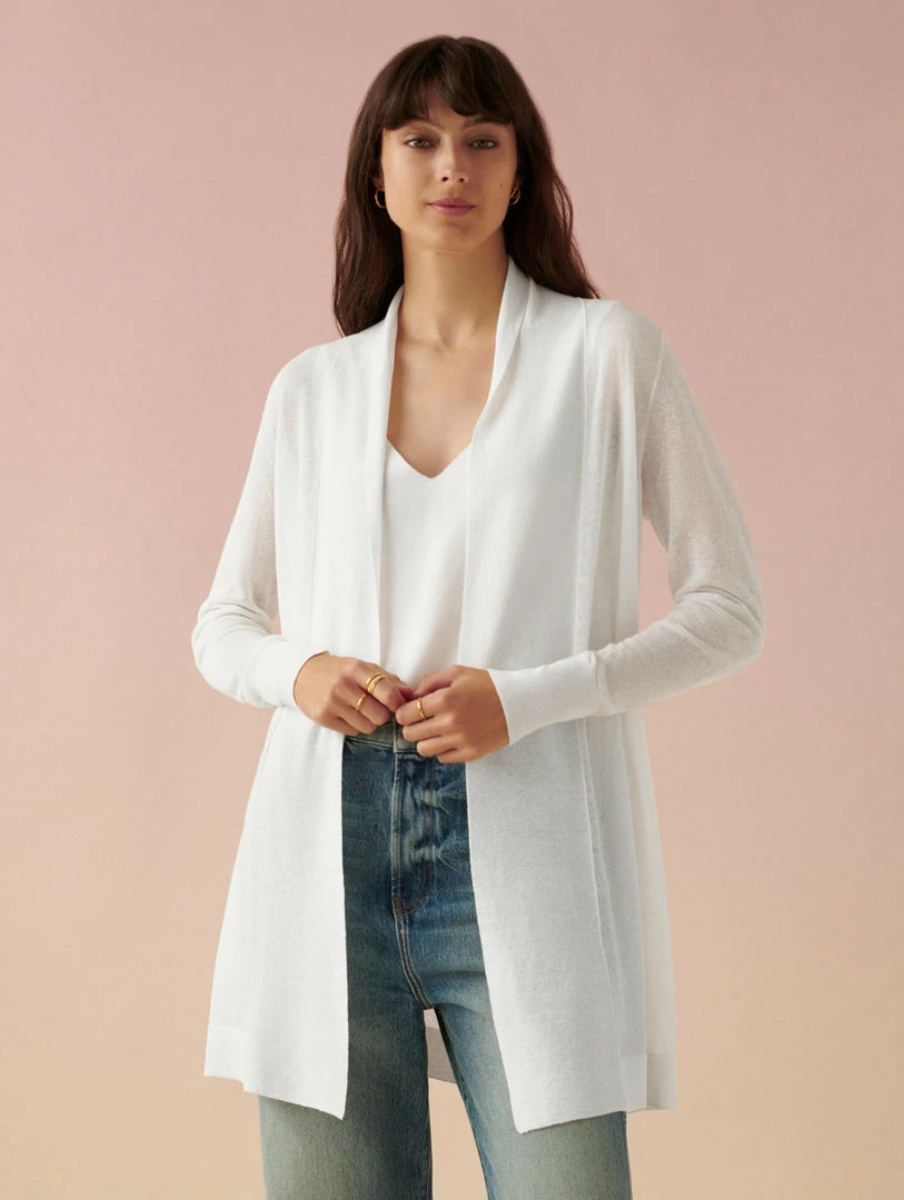 Wholesale 🌟 White + Warren Linen Blend Open Cardigan Celebration Shop ✔️ 3 White + Warren Linen Blend Open Cardigan Celebration Shop