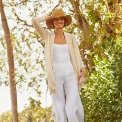 New 👏 White + Warren Cardigans Linen Long Open Cardigan ⌛ 7 White + Warren Cardigans Linen Long Open Cardigan