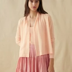 White + Warren Linen Blend Cropped Open Cardigan Vacation Wardrobe