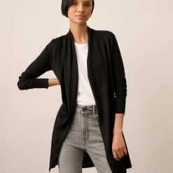 White + Warren Cardigans Cotton Long Open Cardigan