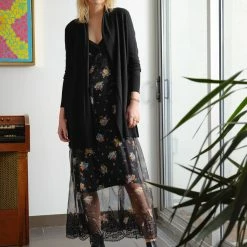 White + Warren Cardigans Cotton Long Open Cardigan