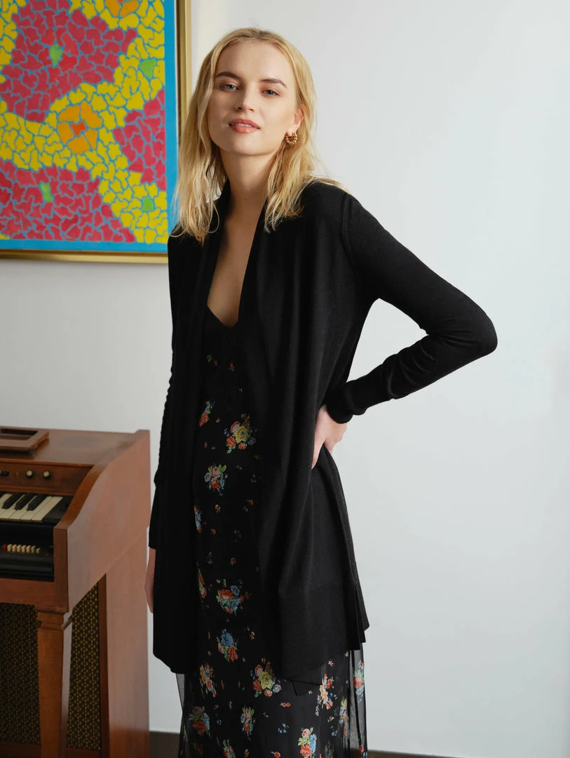 Coupon 😉 White + Warren Cardigans Cotton Long Open Cardigan ✔️ 3 White + Warren Cardigans Cotton Long Open Cardigan