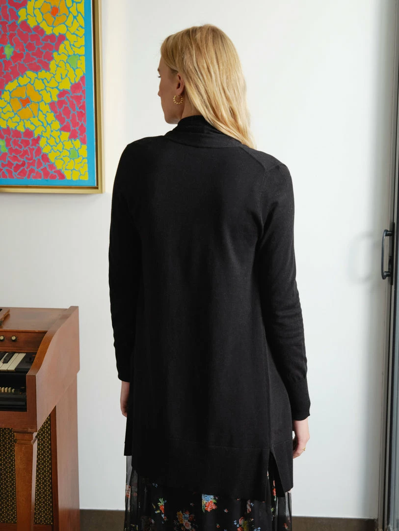 Coupon 😉 White + Warren Cardigans Cotton Long Open Cardigan ✔️ 4 White + Warren Cardigans Cotton Long Open Cardigan