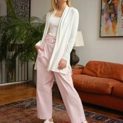 White + Warren Cardigans Cotton Long Open Cardigan