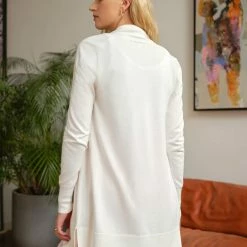 White + Warren Cardigans Cotton Long Open Cardigan