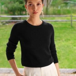 White + Warren Best-Sellers Essential Cashmere Shrunken Crewneck
