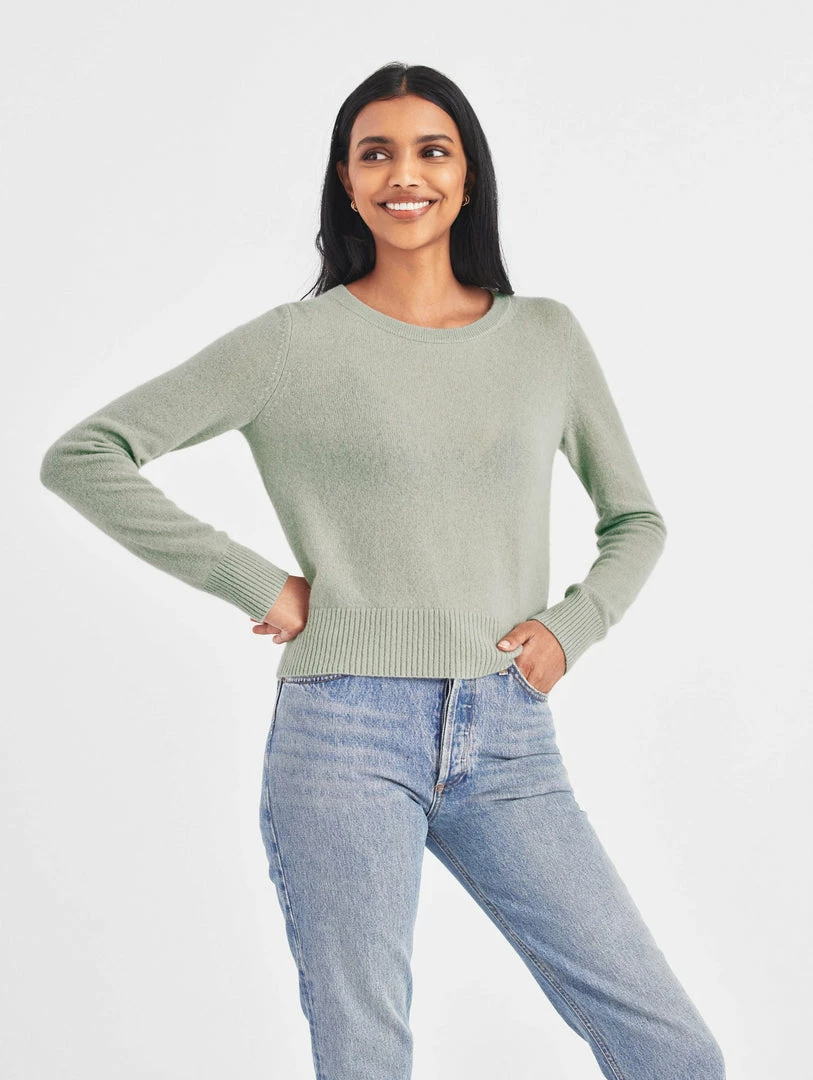 Budget 🥰 White + Warren Essential Cashmere Shrunken Crewneck The New Twinset 🔔 1 White + Warren Essential Cashmere Shrunken Crewneck The New Twinset
