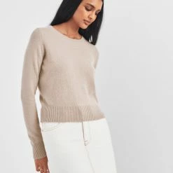 White + Warren Sweaters Essential Cashmere Shrunken Crewneck