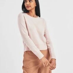 White + Warren Essential Cashmere Shrunken Crewneck