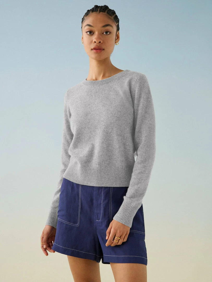 Cheap 🌟 White + Warren Essential Cashmere Shrunken Crewneck Best-Sellers 😀 1 White + Warren Essential Cashmere Shrunken Crewneck Best-Sellers