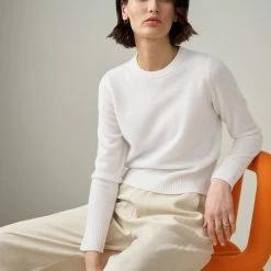 White + Warren Essential Cashmere Shrunken Crewneck Best-Sellers