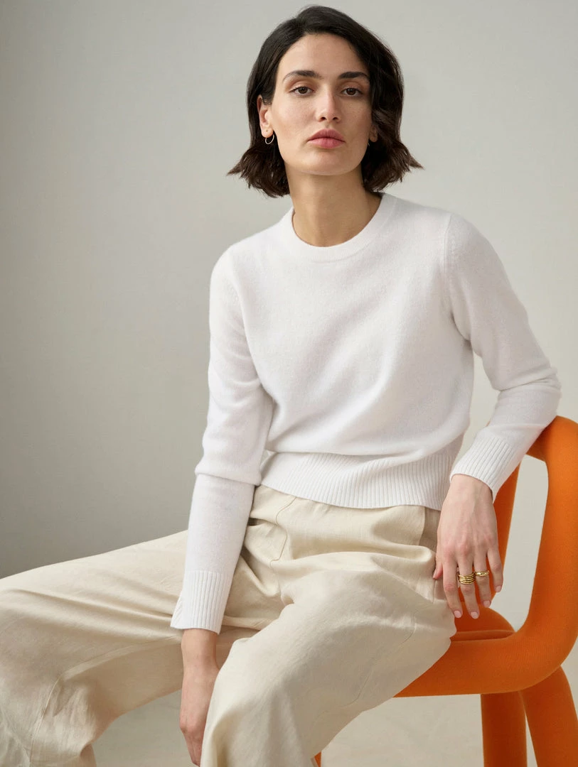 Best deal ๐ White + Warren Essential Cashmere Shrunken Crewneck Best-Sellers ๐คฉ 1 White + Warren Essential Cashmere Shrunken Crewneck Best-Sellers