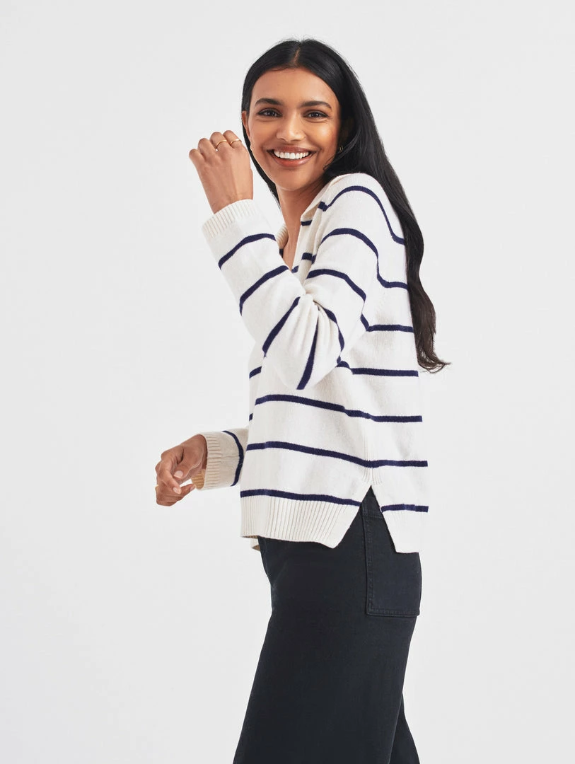 Best Sale ๐ White + Warren Cotton Long Sleeve Polo ๐ฏ 3 White + Warren Cotton Long Sleeve Polo