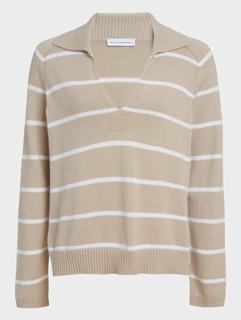 Top 10 โญ White + Warren Pattern Shop Cotton Long Sleeve Polo ๐ 7 White + Warren Pattern Shop Cotton Long Sleeve Polo