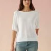 White + Warren Linen Off Shoulder Tee Best-Sellers