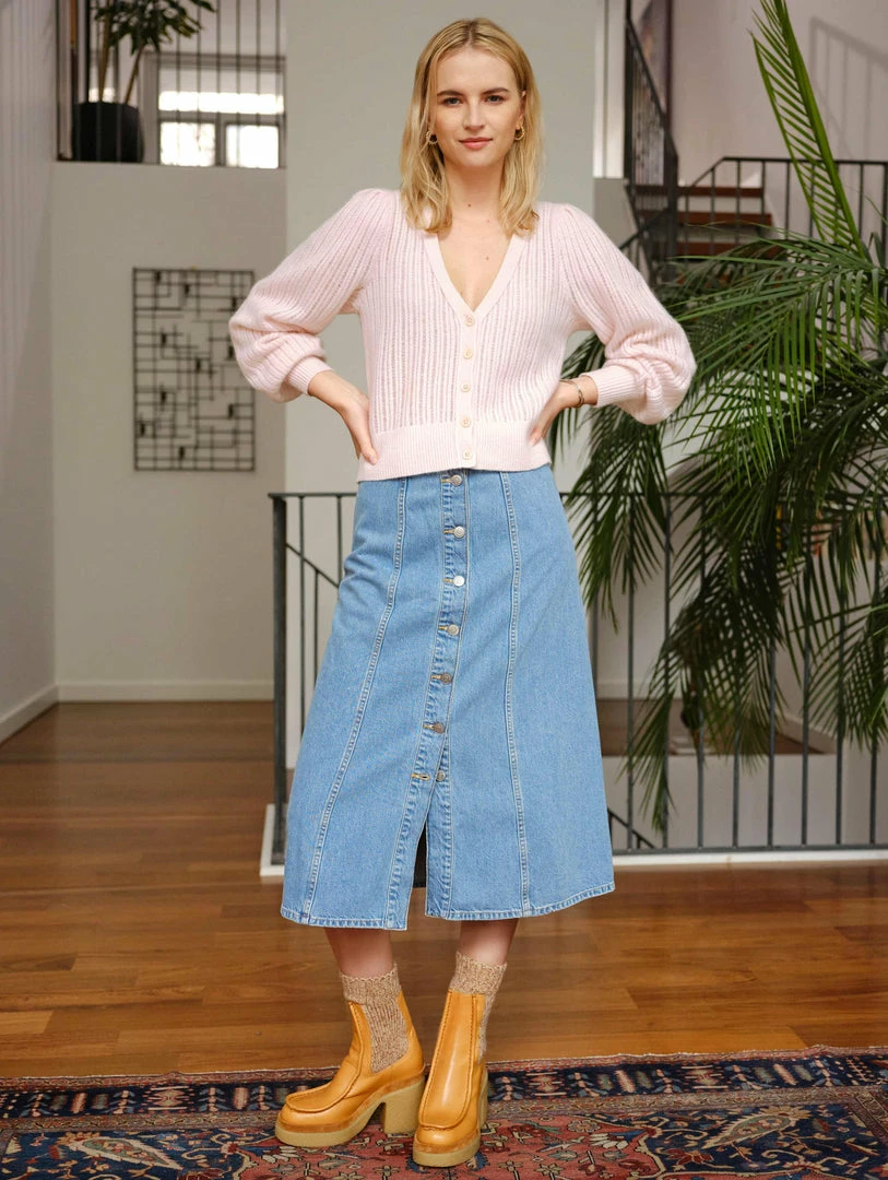 Outlet 💯 White + Warren Cashmere Blouson Sleeve Cardigan 🌟 2 White + Warren Cashmere Blouson Sleeve Cardigan