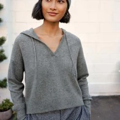 Promo 🎉 White + Warren Sweaters Cashmere Hoodie 👏 9 White + Warren Sweaters Cashmere Hoodie