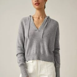 White + Warren Sweaters Cashmere Hoodie