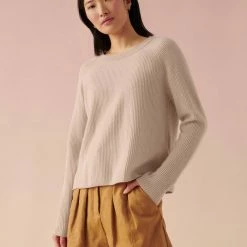 White + Warren Sweaters Recycled Cashmere Ribbed Crewneck