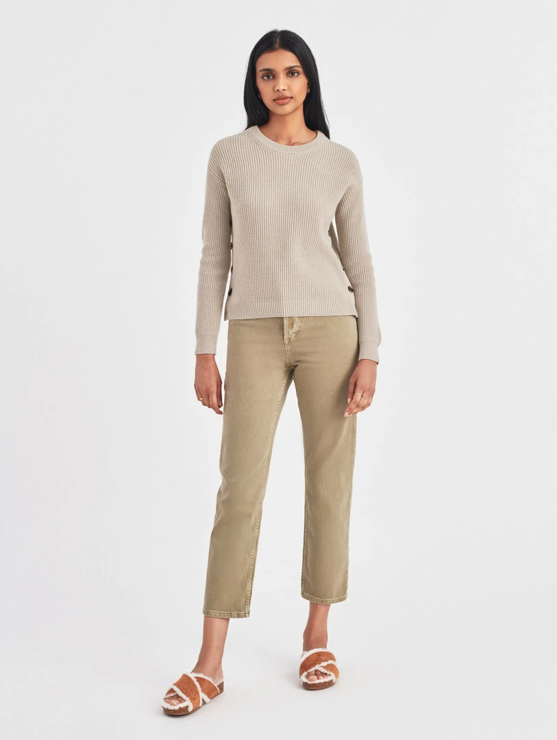 Promo โ White + Warren Cotton Side Button Crewneck ๐ 2 White + Warren Cotton Side Button Crewneck