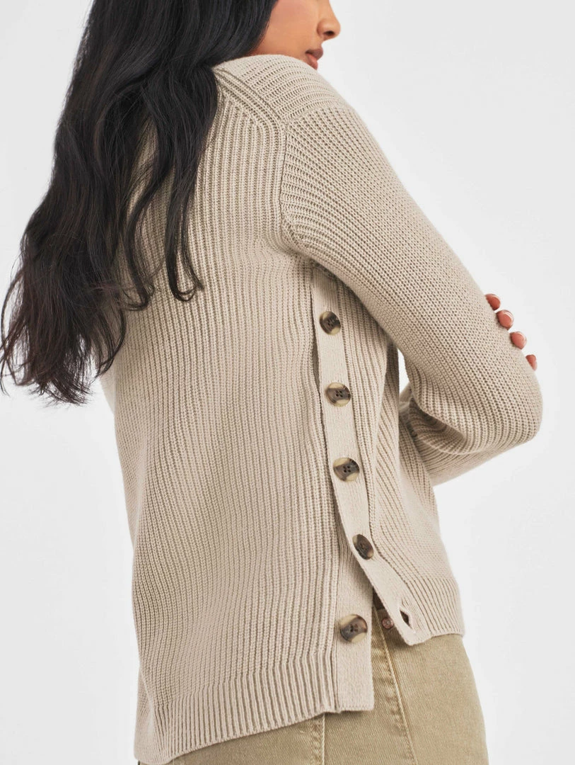 Promo โ White + Warren Cotton Side Button Crewneck ๐ 3 White + Warren Cotton Side Button Crewneck