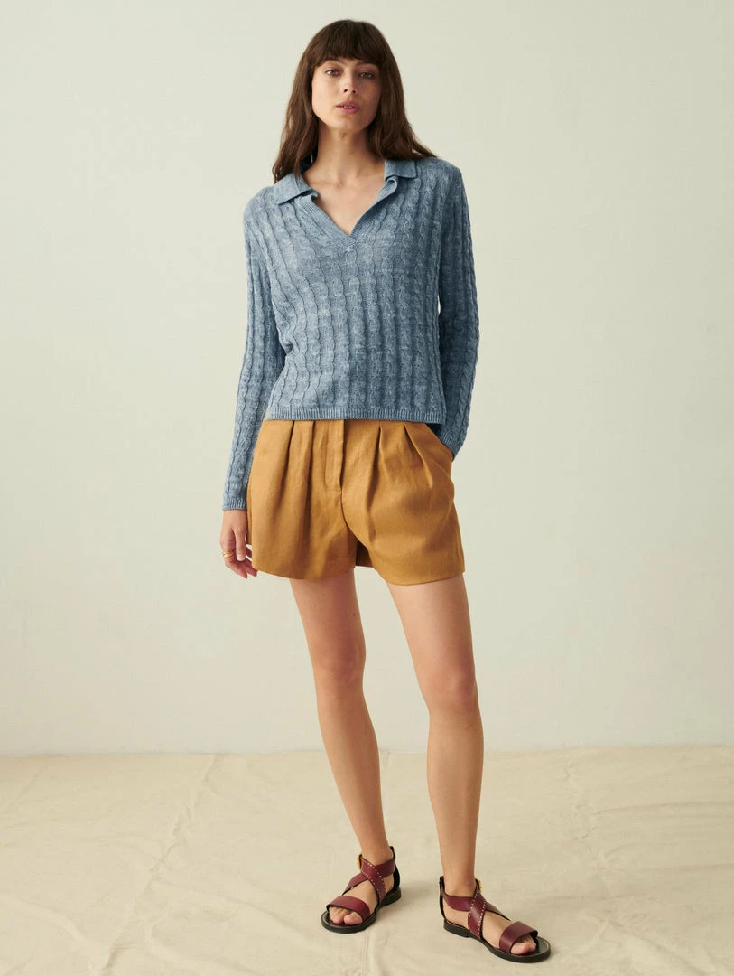 Flash Sale 🌟 White + Warren Linen Cable Polo Vacation Wardrobe 💯 2 White + Warren Linen Cable Polo Vacation Wardrobe