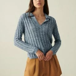 White + Warren Linen Cable Polo Vacation Wardrobe