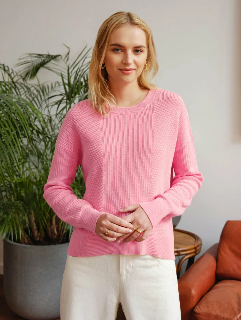 Cheap ✔️ White + Warren Cotton Multi Rib Easy Crewneck ⭐ 1 White + Warren Cotton Multi Rib Easy Crewneck