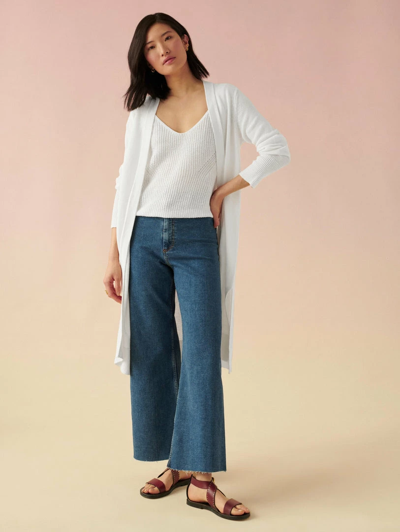 Promo ๐ฅฐ White + Warren Linen Long Open Cardigan ๐ 2 White + Warren Linen Long Open Cardigan
