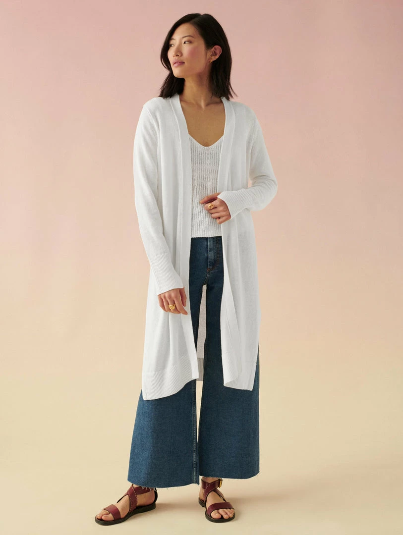 Promo ๐ฅฐ White + Warren Linen Long Open Cardigan ๐ 1 White + Warren Linen Long Open Cardigan