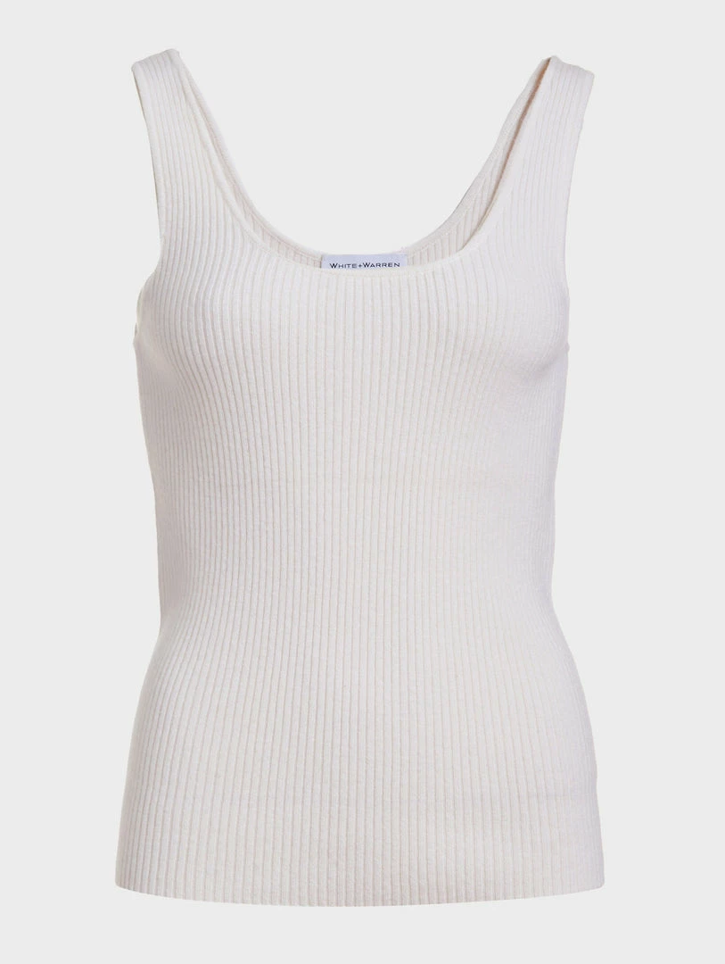 Flash Sale 😀 White + Warren Cashmere Ribbed Tank Tops + Tees 👍 8 White + Warren Cashmere Ribbed Tank Tops + Tees