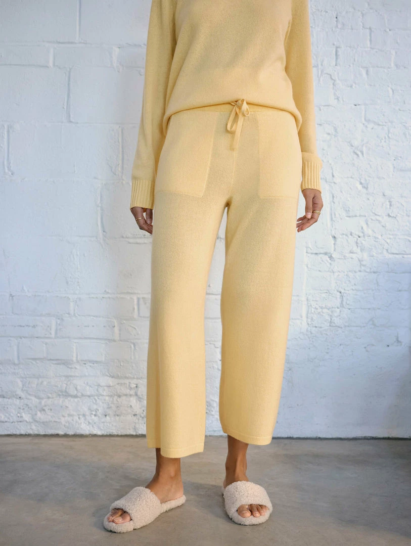 Hot Sale 🎁 White + Warren Cashmere Cropped Wide Leg Pant Pants + Shorts 👍 1 White + Warren Cashmere Cropped Wide Leg Pant Pants + Shorts