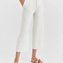 White + Warren Cashmere Cropped Wide Leg Pant
