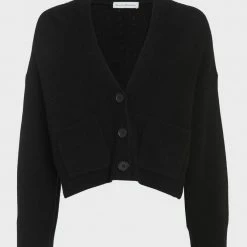 White + Warren Cardigans Cashmere Cropped V Neck Cardigan