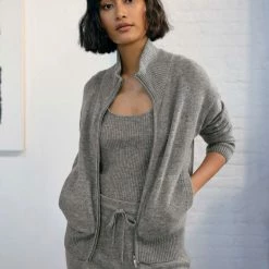 White + Warren Sales 26 White + Warren Cardigans Cashmere Zip Up Jacket