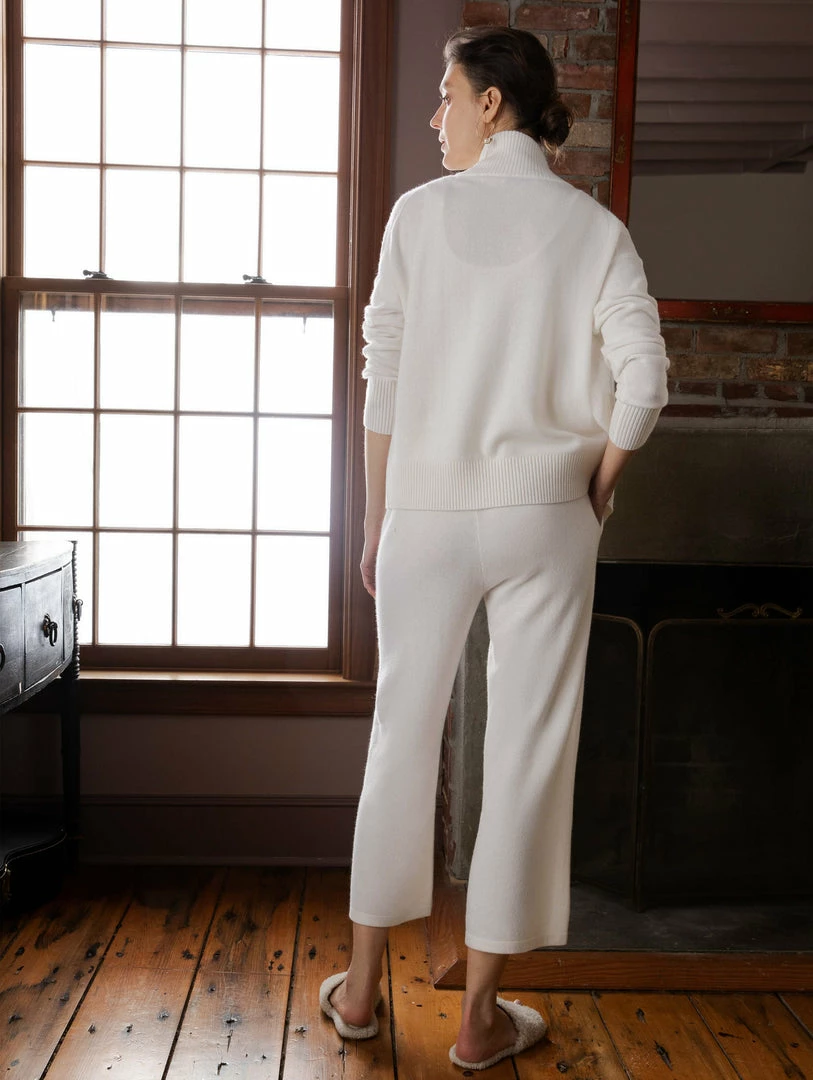 Buy 😉 White + Warren Cashmere Cropped Wide Leg Pant 👍 6 White + Warren Cashmere Cropped Wide Leg Pant